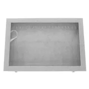 Espositore per bijoux collane e bracciale 35x24x5 imitazione velluto - Grigio x1