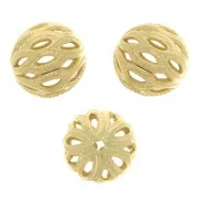 Perle tonde con filigrana 8 mm - Dorato con oro fino x4