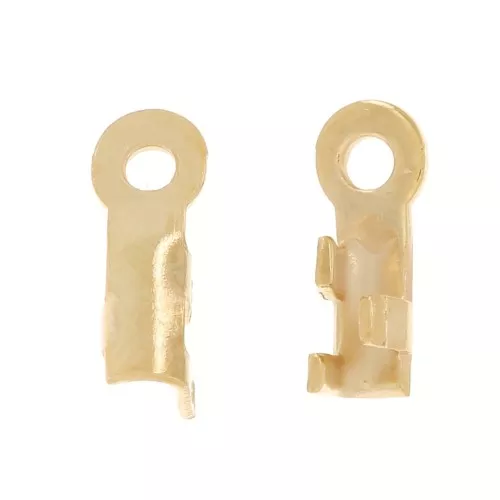 Mini chiudicordoncino mm. 1.2 dorato con oro fino x10