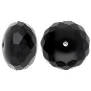 Perle a forma di ciambella 17x11 mm - Jet x1