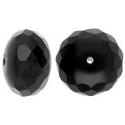 Perle a forma di ciambella 17x11 mm - Jet x1