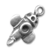 Ciondolo aero mm. 18 argentato antico x1