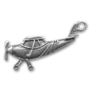 Ciondolo aereo mm. 35 argentato antico x1|raw }}