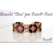 Delos® par Puca® 6x11 mm - Light Rosa Opal Luster x10g