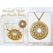 Delos® par Puca® 6x11 mm - Opaque Lilas Ceramic Look x10g