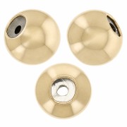 Perla fermacorda da 3 mm con foro da 0,6 mm - Gold filled (oro laminato) x50