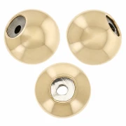 Perla fermacorda da 3 mm con foro da 0,6 mm - Gold filled (oro laminato) x50