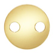 Distanziatore tondo 2 fori 4 mm in Gold filled x4