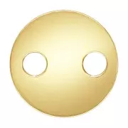 Distanziatore tondo 2 fori 4 mm in Gold filled x4