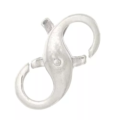 Chiusura moschettone doppia apertura 11 mm - Argento 925 x1