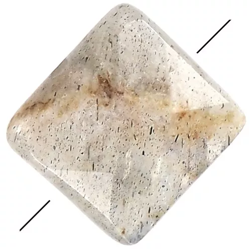 Perla sfaccettata quadrata 12 mm in pietra gemma - Labradorite x1