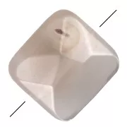 Perla sfaccettata quadrata 12 mm in pietra gemma - Agata Grigia x1