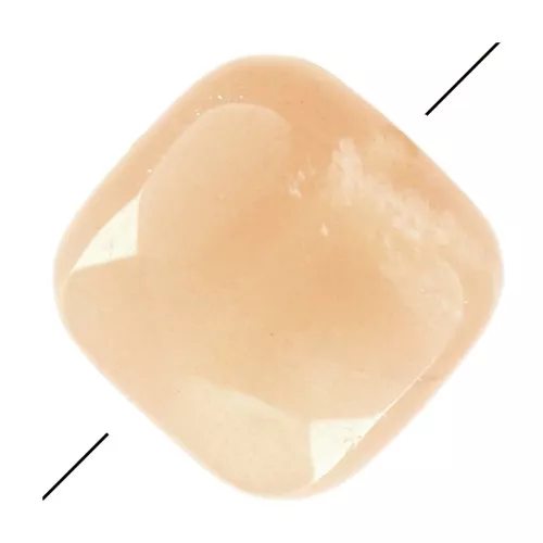 Perla sfaccettata quadrata 12 mm in pietra gemma - Pietra di luna Mix Rosa x1