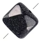 Perla sfaccettata quadrata 12 mm - Imitazione Blue Sand Stone x1