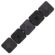 Perla sfaccettata quadrata 12 mm - Imitazione Blue Sand Stone x1