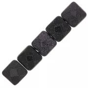 Perla sfaccettata quadrata 12 mm - Imitazione Blue Sand Stone x1