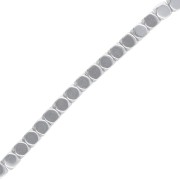 Mini perle sfaccettate poligonali in imitazione ematite da 3 mm - Labrador x 39 cm