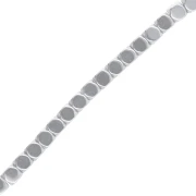 Mini perle sfaccettate poligonali in imitazione ematite da 3 mm - Labrador x 39 cm