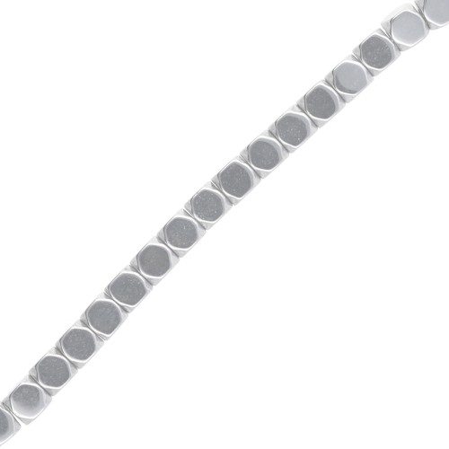 Mini perle sfaccettate poligonali in imitazione ematite da 3 mm - Labrador x 39 cm