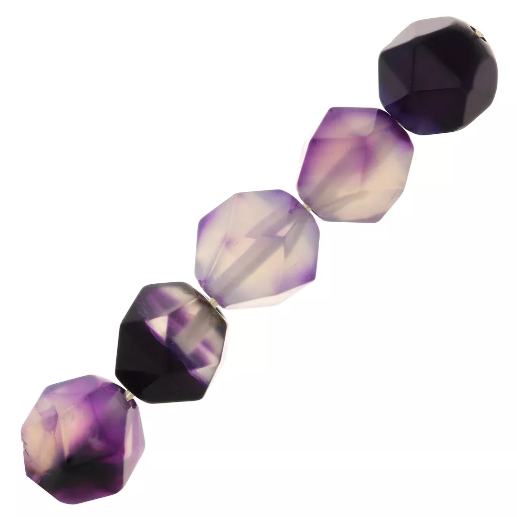 Eledoro Bracciale Chakra In Pietre Naturali Agata Viola, Perline 6 Mm, Elasticizzato, 17-18 Cm, Fatto A Mano