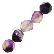 Perle esagonali 8x7 mm pietra gemma Agata tinta Viola x10|raw }}