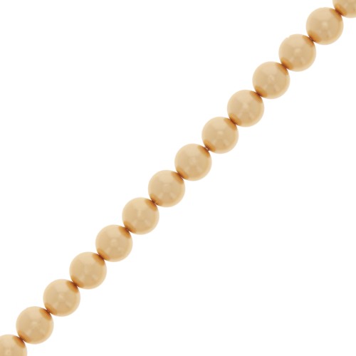 Perle Preciosa - Round Pearl Maxima - 5 mm Pearl effect Gold x25
