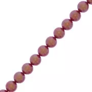 Perle Preciosa - Round Pearl Maxima - 5 mm Pearlescent Red x25