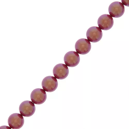 Perle Preciosa - Round Pearl Maxima - 5 mm Pearlescent Red x25