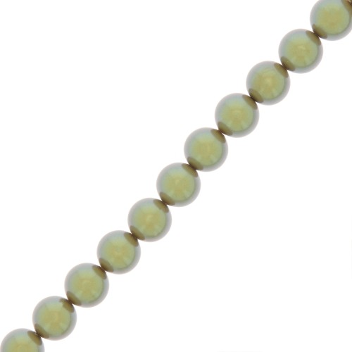 Perle Preciosa - Round Pearl Maxima - 5 mm Pearlescent Khaki x25