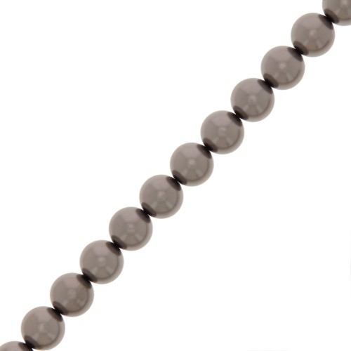 Perle Preciosa - Round Pearl Maxima - 5 mm Pearl Effect Dark Grey x25