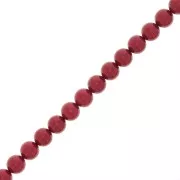 Perle Preciosa - Round Pearl Maxima - 5 mm Pearl Effect Red x25
