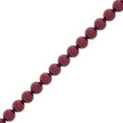 Perle Preciosa - Round Pearl Maxima - 5 mm Pearl Effect Bordeaux x25|raw }}