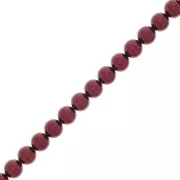 Perle Preciosa - Round Pearl Maxima - 5 mm Pearl Effect Bordeaux x25