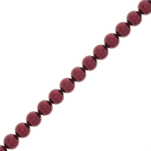 Perle Preciosa - Round Pearl Maxima - 5 mm Pearl Effect Bordeaux x25