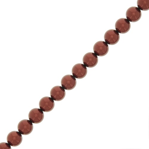 Perle Preciosa - Round Pearl Maxima - 5 mm Pearl Effect Dark copper x25