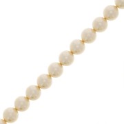 Perle Preciosa - Round Pearl Maxima - 5 mm Pearl Effect Cream x25