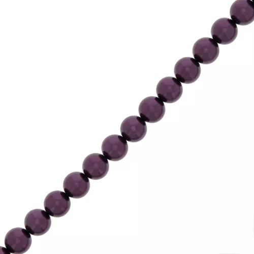Perle Preciosa Round Pearl Maxima - 5 mm Pearl Effect Light Burgundy x25