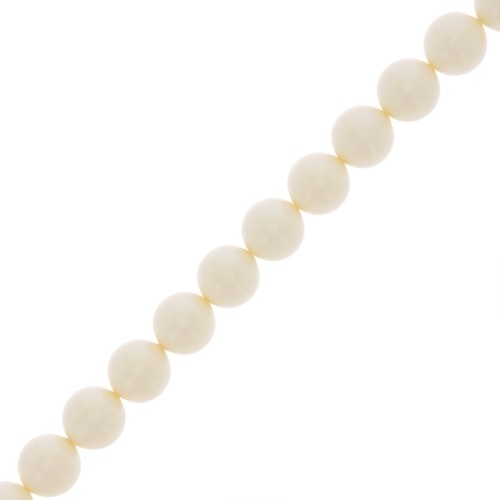 Perle Preciosa - Round Pearl Maxima - 5 mm Pearlescent Cream x25