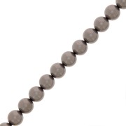 Perle Preciosa - Round Maxima - 6 mm Pearl Effect Dark Grey x20