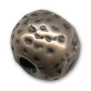 Perlina Metallo mm. 10x12 bronzo x1