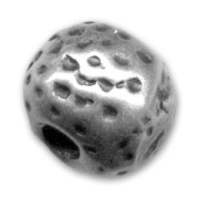 Perlina Metallo mm. 10x12 argentato antico x1|raw }}