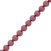 Perle Preciosa - Round Maxima - 6 mm Pearlescent Red x20