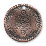 Zecchino sgualcito mm. 22 rame antico x1