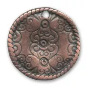 Zecchino sgualcito mm. 22 rame antico x1