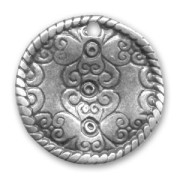 Zecchino sgualcito mm. 22 argentato antico x1|raw }}