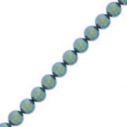 Perle Preciosa - Round Maxima - 6 mm Pearlescent Peacock Green x20|raw }}