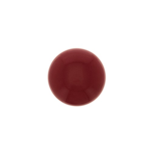 Cabochon tondo in vetro 6 mm - Imitazione corallol - Rosso x1