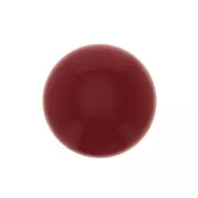Cabochon tondo in vetro 8 mm - Imitazione corallo- Rosso x1