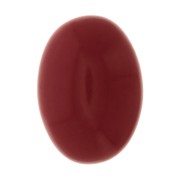 Cabochon ovale in vetro 10x8 mm - Imitazione corallo - Rosso x1