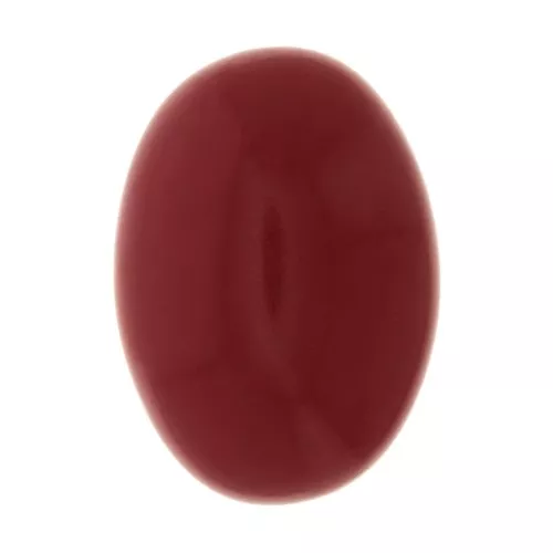 Cabochon ovale in vetro 18x13 mm - Imitazione corallo - Rosso x1